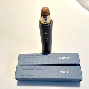 Merit Beauty the minimalist complexion foundation stick in CAMEL